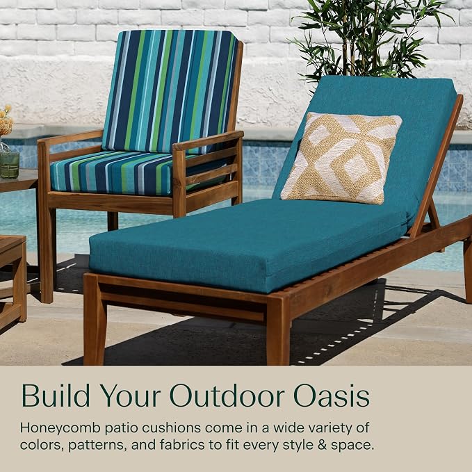 Honeycomb Outdoor Chaise Lounge Cushion - Image 4