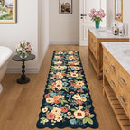 DUKINO 2x7 Runner Rug for Hallway, Floral Washable Kitchen Rug, Stain Resistant - Image 4