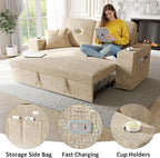 63 Inch Sleeper Sofa Bed, 3 in 1 Pull Out Couch Bed - Image 5
