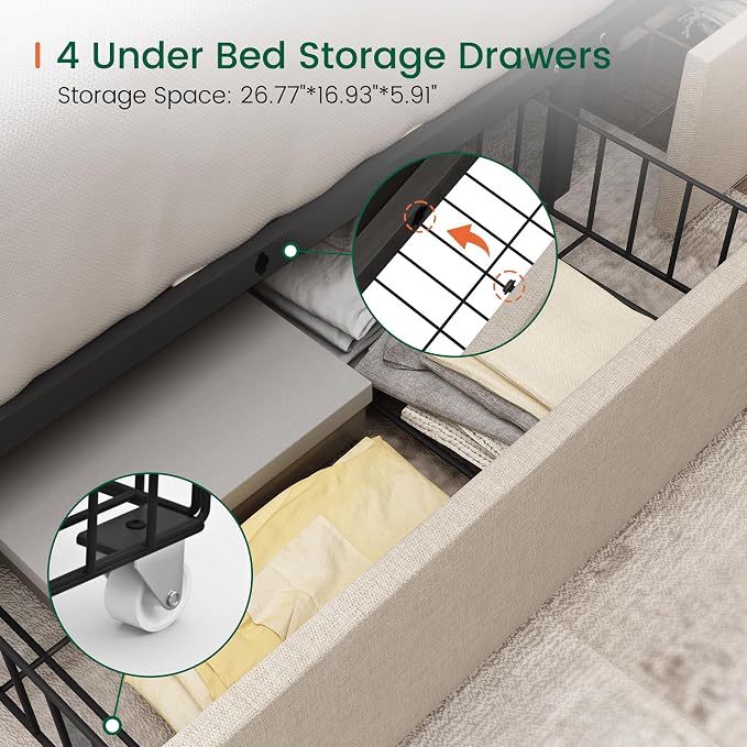 LARMACE Full Size Bed Frame - Image 3