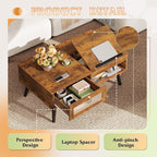 WLIVE Coffee Table, Lift Top Coffee Table - Image 6