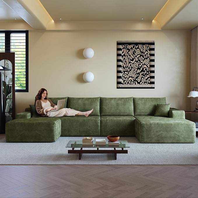 136" Sectional Couches for Living Room Cloud Couch Sofa - Image 7