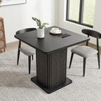 Small Black Dining Table for 2-4, 31.5 Inch Farmhouse Square Kitchen Table - Image 3