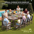 SERWALL 9 Piece Outdoor Dining Set - Image 8