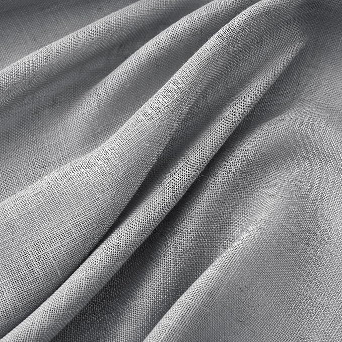 MIULEE Grey Linen Curtains 52x72 Inch Length - Image 4