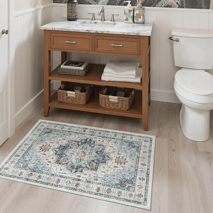 Madane Washable Area Rug 2x3 Small Entryway Rugs Non-Slip, Low Pile Floor Carpet - Image 4