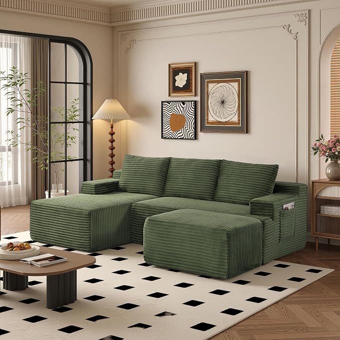 96" Sectional Couches for Living Room Cloud Couch Sofa by AWarmHomeForYou