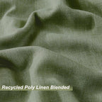 Vision Home Dark Green Pinch Pleated Full Blackout Curtains Linen Blended Room - Image 4