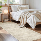 Soalmost Washable Runner Rug 2'6"x8' Kitchen Hallway Runners Beige | Soft - Image 10