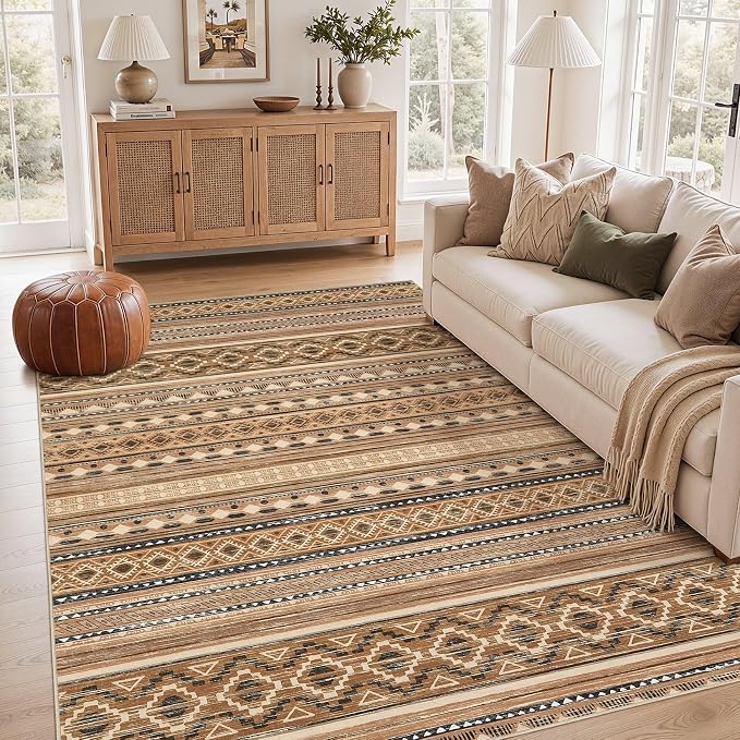 cotiled Boho 5x7 Area Rugs for Living Room: Soft Moroccan Washable Rug | Solve by COTILED