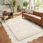 GarveeHome Scalloped Large Living Room Area Rug 6x9 Machine Washable - Image 2