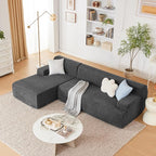 Weture 107" Modular Sectional Cloud Couch, Boneless couches Sponge sectionals - Image 8
