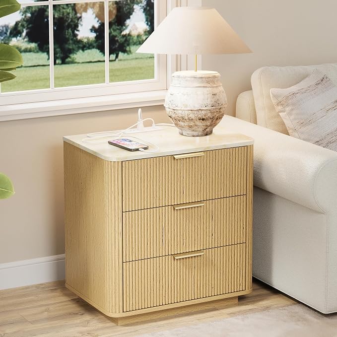 Fluted Nightstand Set of 2 - Image 7