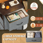 WLIVE Dresser with 4 Drawers, Storage Tower, Organizer Unit, Fabric Dresser - Image 5