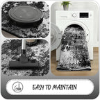 Black Round Rug 4ft Washable Circle Area Rugs - Image 6