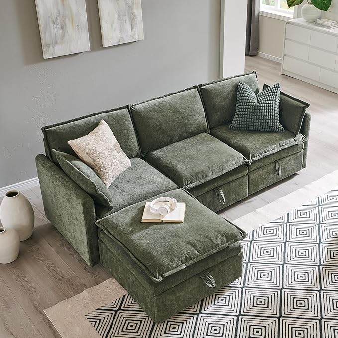 85.83" Modular Sectional Cloud Couches by Unknown