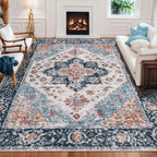 SERISSA 8x10 Washable Non Slip Boho Area Rug - Image 7