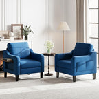 Accent Chair for Living Room Modern Linen Upholstered Armchair Side Wooden by Unknown