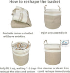 XUANGUO Cotton Rope Laundry Basket Hamper - Image 6