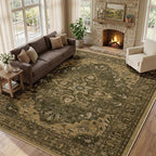 RELEANY Washable Area Rug, Large 9'x12', Water Repellent, Pet Friendly - Image 3