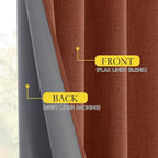 NICETOWN 100% Absolutely Blackout Linen Curtains - Image 8