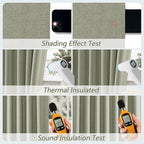 Sage Green 100% Blackout Curtains 80 Inch Length 2 Panels Set - Image 5