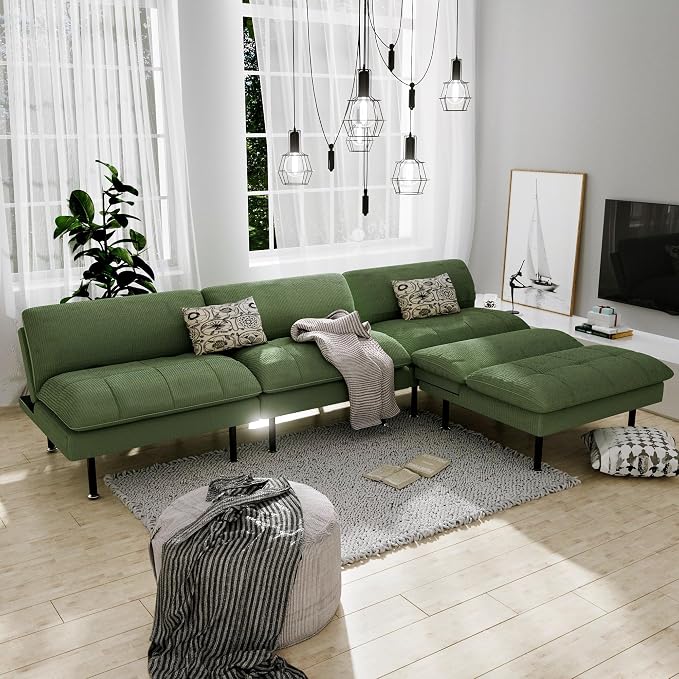 Ribilake 2 Sets 70" Futon Sofa Bed, 4 in 1 Multi-Function Couch Sleeper by RIBILAKE