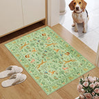 DUKINO 2x3 Entryway Rug, Washable Door Mat Animal Kitchen Rug, Light Green | - Image 3