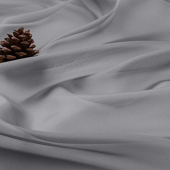 Sheer Grey Curtains 108 Inches Long - Image 8