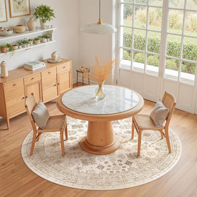 Round Rug 6ft, Circle Rug for Dining Room Table, Dining Room, Nursery Room - Image 9