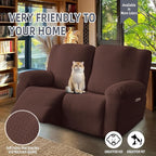 Genina Recliner Loveseat Covers, Stretch Reclining Sofa Covers, 2 Seater Couch - Image 3