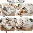 106" Cloud Sectional Boneless Couches - Image 5