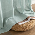 MIULEE Sea Green Linen Curtains 52x90 Inch Long - Image 7