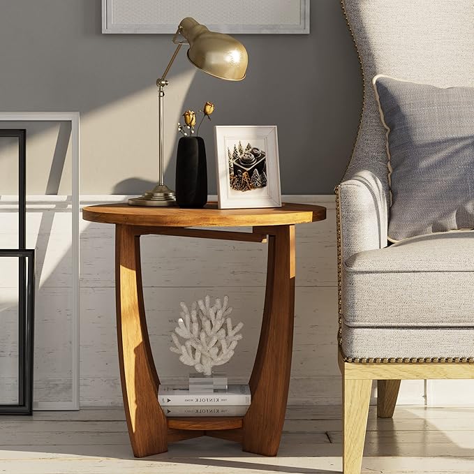 COZAYH Rustic Farmhouse End Table - Image 4