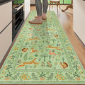 DUKINO 2.6x8 Rug for Hallway, Washable Kitchen Rugs Non Slip, Light Green | Low by DUKINO