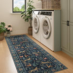 DUKINO 2x7 Runner Rug for Hallway, Washable Kitchen Rugs Non Slip Navy Blue | - Image 6