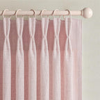 Cute Baby Pink Memory Trained Pinch Pleated Curtains 84 Inch Length 2 Panels Set - Image 4