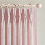 Baby Pink High Ceiling 102 Inches Long Curtains 2 Panels Set - Image 7