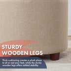 Ornavo Home Round Storage Ottoman - Image 5
