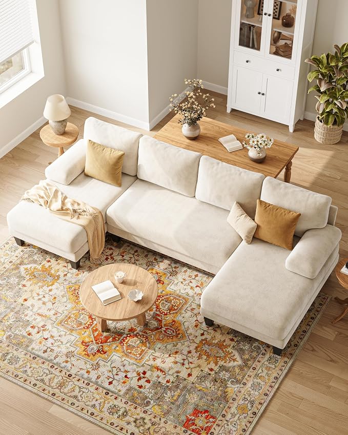 U-Shaped Sectional Couches for Living Room | 112 Inch Modern Sectional Couch | - Image 3
