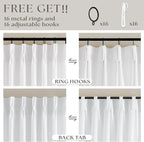 Snow White Linen Pinch Pleated Curtains 84 Inches Long 2 Panels | Textured Linen - Image 5