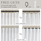 Snow White Linen Curtains 80 Inches Long - Image 5