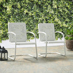 Crosley Furniture Bates 2-Piece Outdoor Chair Set, Retro Metal Patio Chairs - Image 2