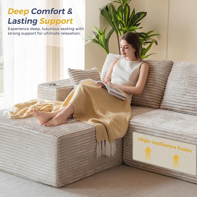 MAXYOYO 104" Modular Sectional Couch - Image 7
