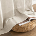 MIULEE Cream Linen Curtains 52x72 Inch 2 Panels - Image 7
