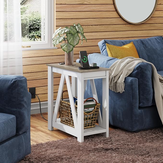 WLIVE End Tables Living Room Set of 2 - Image 8