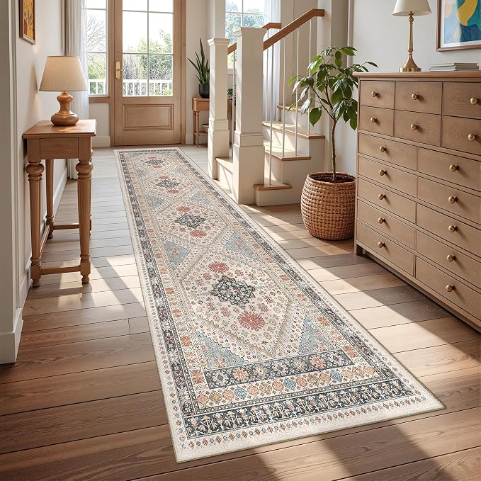 Runner Rug 2x10, Washable Rugs for Entryway Rug, Bathroom Bedroom by Restydon