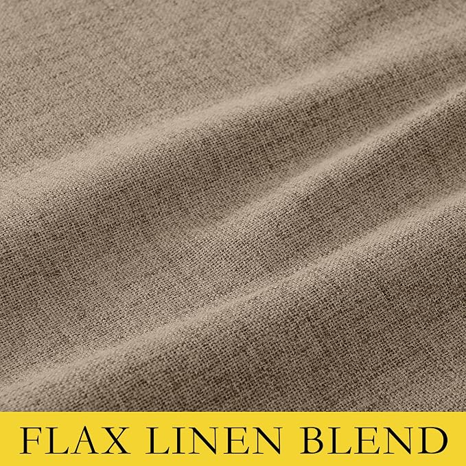 NICETOWN 100% Blackout Burlap Linen Curtains 90 inches Length - Image 9