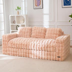MAXYOYO 3 Seater Sofa for Living Room, Tufted Boneless Couch Bubbled Sofa Couch by MAXYOYO