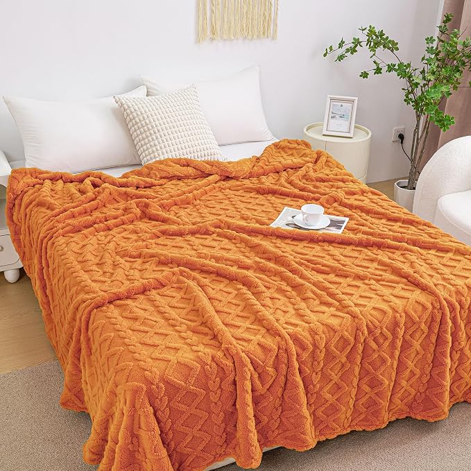 Aganear Fleece Throw Blanket for Bed Couch, Fall Boho Blanket, Warm Gift for by Aganear